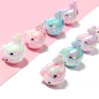 Plating Acrylic Beads, Dolphin, cute & DIY 