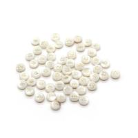 Natural White Shell Beads, Flat Round, DIY white, 6mm 