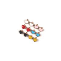 Zink Legierung Emaille Anhänger , Zinklegierung, Herz, goldfarben plattiert, DIY, keine, 7x8mm, ca. 100PCs/Tasche, verkauft von Tasche