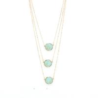 Collier de mode Multi couche, alliage de zinc, avec turquoise, trois couches & bijoux de mode & pour femme, plus de couleurs à choisir Environ 18.89 pouce, Environ 21.65 pouce, Environ 24.8 pouce, Vendu par PC