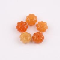 Single Gemstone Beads, Natural Stone, Pumpkin, polished, DIY 