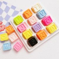 Acrylic Alphabet Beads, Square, DIY 17mm Approx 4mm 