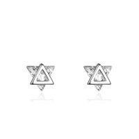 Cubic Zirconia Micro Pave Sterling Silver Earring, 925 Sterling Silver, plated, micro pave cubic zirconia & for woman 