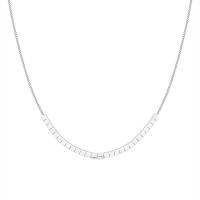 Collar de la joyería de plata esterlina, plata de ley 925, con 5CM extender cadena, chapado, para mujer, plateado, longitud:aproximado 45 cm, Vendido por UD