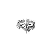 Zinklegierung Fingerring , Platinfarbe platiniert, Modeschmuck & verschiedene Stile für Wahl & für Frau, 17mm, verkauft von PC