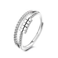 Cubic Zirconia Micro Pave Brass Finger Ring, fashion jewelry & micro pave cubic zirconia & for woman, US Ring 