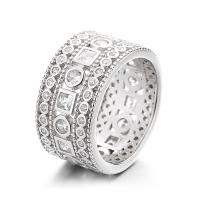 Cubic Zirconia Micro Pave Brass Finger Ring, fashion jewelry & Unisex & micro pave cubic zirconia 