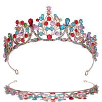 Braut Diademe, Zinklegierung, plattiert, für Frau & mit Strass, keine, 145x57mm, verkauft von PC