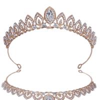 Braut Diademe, Zinklegierung, plattiert, für Frau & mit Strass, keine, 150x38mm, verkauft von PC