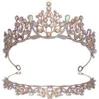 Bridal Tiaras, Zinc Alloy, plated, for woman & with rhinestone 