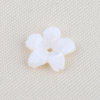 天然白いシェル・ビーズ, 白い貝, 花形, DIY, ホワイト 穴:約 0.8mm, 売り手 パソコン