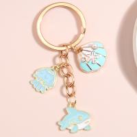 Zinc Alloy Key Chain Jewelry, with Plastic Pearl, fashion jewelry 30mm 