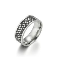 Anillo de dedo de acero Titanium de, Partículas de acero, Joyería & diverso tamaño para la opción & diferentes estilos para la opción & para hombre, Vendido por UD