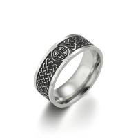 Anillo de dedo de acero Titanium de, Partículas de acero, Joyería & diverso tamaño para la opción & diferentes estilos para la opción & para hombre, Vendido por UD