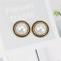 Hair Barrette Finding, Zinc Alloy, with Plastic Pearl, DIY 