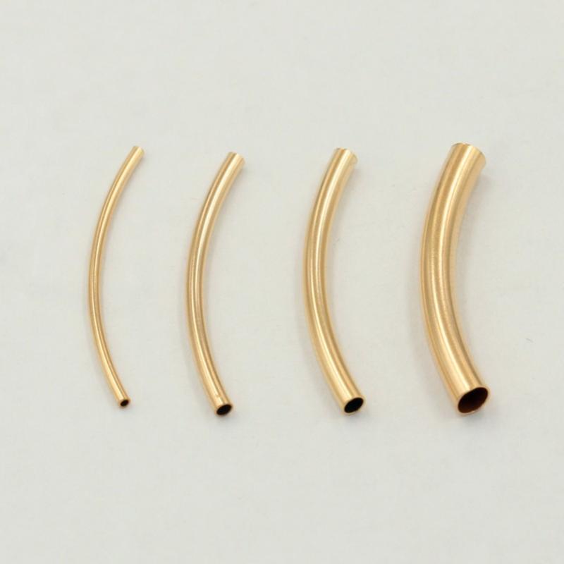 Gold Filled Tube Beads, Curved Tube, 14K gold-filled & different size for choice, Sold By PC