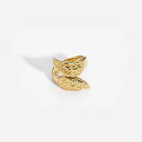 Edelstahl Fingerring, 304 Edelstahl, 18K vergoldet, Modeschmuck & für Frau, goldfarben, 16.5mm, Größe:7, verkauft von PC