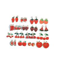 Zink Legierung Emaille Anhänger , Zinklegierung, ObstFrucht, goldfarben plattiert, DIY & verschiedene Stile für Wahl, keine, ca. 100PCs/Tasche, verkauft von Tasche