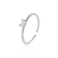 Anillo de dedo Zirconia Micro Pave Sterling Silver Cubic, Plata de ley 925, chapado, Joyería & micro arcilla de zirconia cúbica & para mujer, más colores para la opción, 3.5mm, Vendido por UD