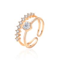 Anillo de dedo Zirconia Micro Pave Sterling Silver Cubic, Plata de ley 925, chapado, Joyería & micro arcilla de zirconia cúbica & para mujer, más colores para la opción, 8mm, Vendido por UD