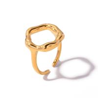 Edelstahl Fingerring, 304 Edelstahl, 18K vergoldet, Modeschmuck & unisex, goldfarben, verkauft von PC