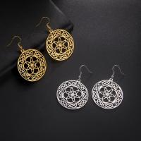 Stainless Steel Drop Earring, Titanium Steel, Vacuum Ion Plating, fashion jewelry & for woman 