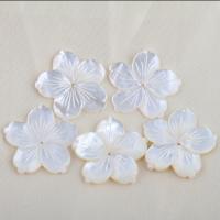 Natural White Shell Beads, Flower, DIY, white 