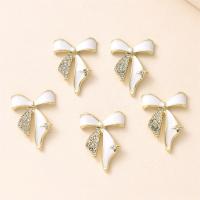 Hair Barrette Finding, Zinc Alloy, bowknot design & multifunctional & DIY & enamel & with rhinestone 