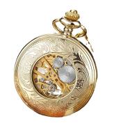 Montre de poche, alliage de zinc, avec verre, Rond, Placage, Vintage & unisexe & montre mécanique & lumineux & creux, plus de couleurs à choisir, 45mm, Vendu par PC