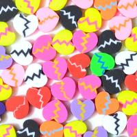 Polymer Clay Jewelry Beads, Heart, DIY, mixed colors, 10mm, Approx 