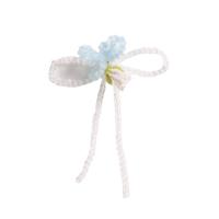 Hair Barrette Finding, Glass Beads, Flower, DIY, blue 