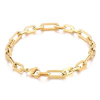 Stainless Steel Chain Bracelets, 304 Stainless Steel, plated, Unisex 