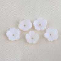 Natural White Shell Beads, Flower, DIY, white 