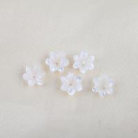 Natural White Shell Beads, Flower, DIY, white 