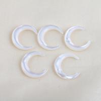 Natural White Shell Beads, Moon, DIY, white 