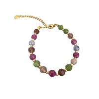 pulsera de Turmalina, con metal, chapado, diferentes estilos para la opción & para mujer, multicolor, Vendido por UD