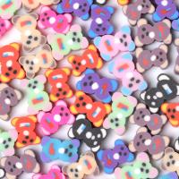 Polymer Clay Jewelry Beads, Bear, DIY, mixed colors, 10mm, Approx 