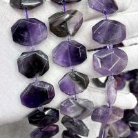 Natural Amethyst Beads, Polygon, DIY & faceted, purple Approx 38 cm 