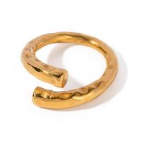 Edelstahl Fingerring, 304 Edelstahl, 18K vergoldet, Modeschmuck & für Frau, goldfarben, verkauft von PC