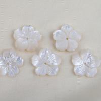 天然白いシェル・ビーズ, 白い貝, 花形, DIY, ホワイト 穴:約 1mm, 売り手 パソコン