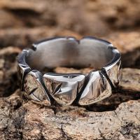 Anillo de dedo de acero Titanium de, Partículas de acero, Joyería & diverso tamaño para la opción & para hombre, Vendido por UD