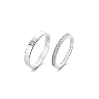 Anillo de dedo Zirconia Micro Pave Sterling Silver Cubic, Plata de ley 925, Joyería & unisexo & diferentes estilos para la opción & micro arcilla de zirconia cúbica, tamaño:7, Vendido por UD