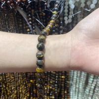 Tiger Eye Beads, Round, DIY yellow Approx 38 cm 