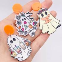 Acrylic Stud Earring, handmade, Halloween Design & fashion jewelry & for woman 