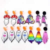 Acrylic Stud Earring, handmade, Halloween Design & fashion jewelry & for woman 