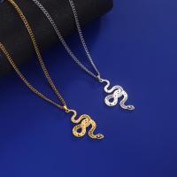 Stainless Steel Jewelry Necklace, 304 Stainless Steel, Snake, plated, fashion jewelry & Unisex & hollow Approx 60 cm 