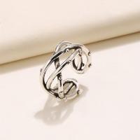 Zinklegierung Fingerring , Messing, silberfarben plattiert, Modeschmuck & unisex & hohl, Inner diameter 2cm, verkauft von PC