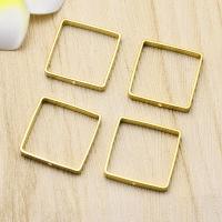 Messing Schmuck Anhänger, Quadrat, DIY & hohl, originale Farbe, 20x20x2.5mm, ca. 100PCs/Tasche, verkauft von Tasche