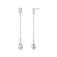 Boucle d'oreille goutte argent sterling, Argent sterling 925, avec Shell Pearl, bijoux de mode & pour femme Vendu par paire