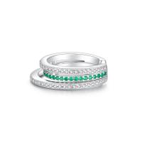 Anillo de dedo Zirconia Micro Pave Sterling Silver Cubic, Plata de ley 925, Joyería & micro arcilla de zirconia cúbica & para mujer, 5x17mm, Vendido por UD